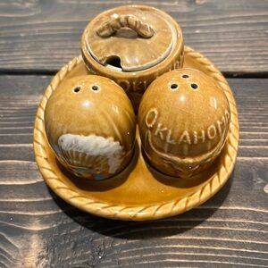 Vintage Native American ceramic salt and pepper shaker set